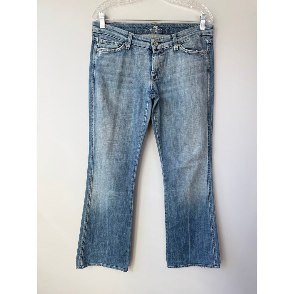 Vintage 7 for all mankind Embellished “A” Pocket Womens Size 29 Jeans Y2K - Picture 2 of 9